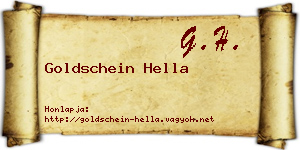 Goldschein Hella névjegykártya